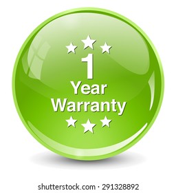 1 year warranty button