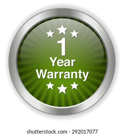 1 year warranty button