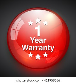 1 year warranty button