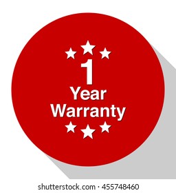 1 year warranty button