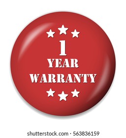 1 year warranty button
