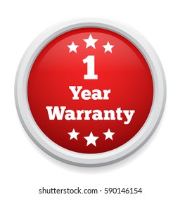 1 Year Warranty Button