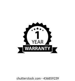 1 Year Warranty Icon Isolated On Stock Vector (Royalty Free) 436859239 ...