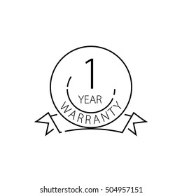 1 year warranty label