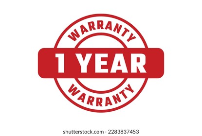 1 Year Warranty Rubber Stamp