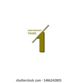 1 Years Anniversary Celebration Vector Template Design Illustration
