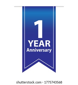 1 Years Anniversary Celebration Vector Template Design Illustration