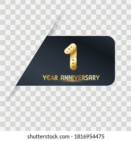 1 Years Anniversary Celebration Vector Template Design Illustration