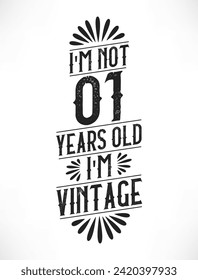 1 years vintage birthday. 1st birthday vintage tshirt design.