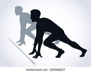 1 young healthy strong power office human body pose set leg wait fast go way. Outline black hand drawn health foot team career goal logo sign design art doodle style. Closeup view white sky text space