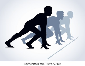 1 young healthy strong power office human body pose set leg wait fast go way. Outline black hand drawn health foot team career goal logo sign design art doodle style. Closeup view white sky text space