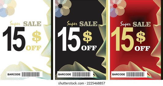 10 , 20, 25, 30, 35, 40, 45, 50, 70, % off on your first order vector art illustration with fantastic Background and black or gold background color