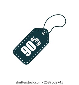 10%, 20%, 30%, 40%, 50%, 60%, 70%, 80%, 90% Discount. Sale tags set vector badges template. Sale offer price sign. Special offer symbol. Discount promotion. Discount badge shape