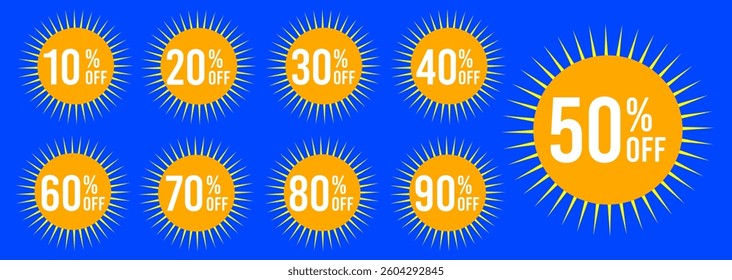 10%, 20%, 30%, 40%, 50%, 60%, 70%, 80%, 90%, off, percent off, set discount percentage promotion 10%off, 20%off, 30%off, 40%off, 50%off, 60%off, 70%off, 80%off, 90%off, business finance design.eps