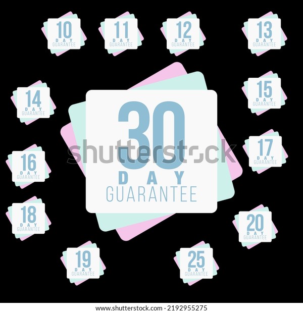 10 30 Day Guarantee Label Pastel Stock Vector (Royalty Free) 2192955275 ...