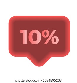 10% 3D bubble red on white background
Vector 3D bubble with discount, sale promotion