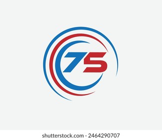 10 75 Buchstaben Personal Logo Design Vorlage