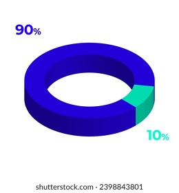 10 90 3d donut pie chart illustration eps vector 