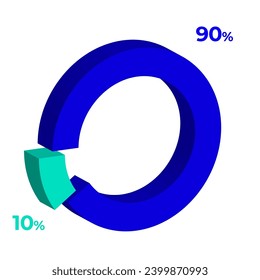 10 90 3d donut pie chart illustration eps vector 