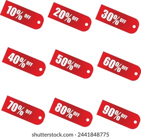 Up to 10% to 90% off. Red theme vector EPS editable file. Minimal flat or white background