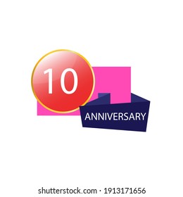 10 Anniversary celebration template vector design illustration