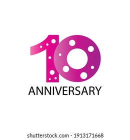 10 Anniversary celebration template vector design illustration