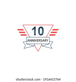 10 Anniversary celebration template vector design illustration