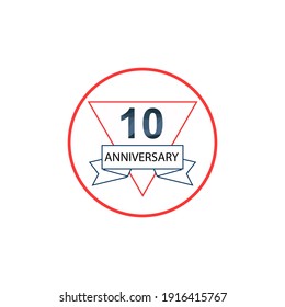 10 Anniversary celebration template vector design illustration