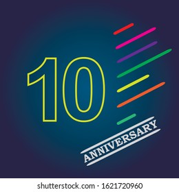 10 anniversary celebration vector concept template design