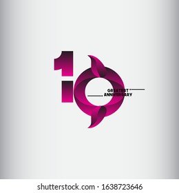 10 anniversary celebration vector concept template design illustration