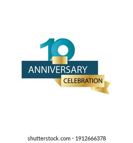 10 Anniversary celebration vector template design illustration