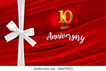 10 anniversary golden logo vector illustration, can be use as logo for birthday, company anniversary flyer and brochure