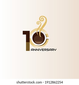 10 anniversary logotype template design for banner, poster, card vector illustrator