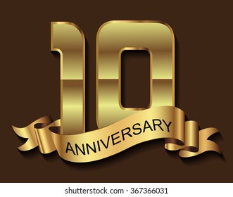 10 anniversary template design.10 years anniversary.Vector illustration.