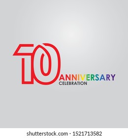 10 anniversary vector concept template design