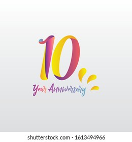 10 anniversary vector concept template design