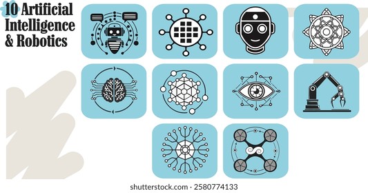 10 Artificial Intelligence and Robotics Icons