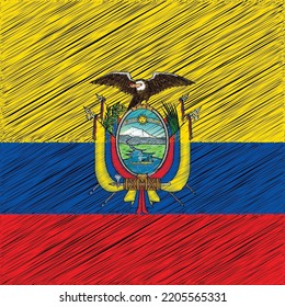 10 August Ecuador Independence Day Flag Design
