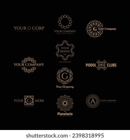 10 beautiful geometric premade logos, you can use it for your company that has a high standard