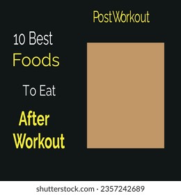 10 best post workout food vector design.