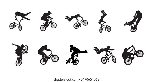 10 Bmx Freestyle Illustration Set