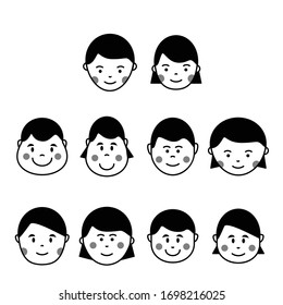 10 Boy&Girl icons for personal and commercial use.
