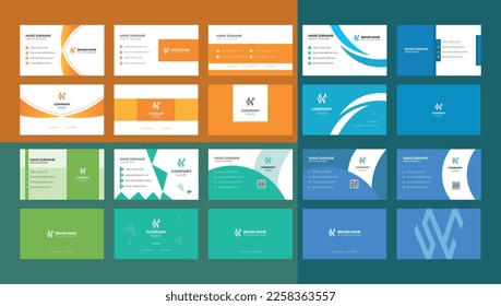 10 Business card template design and Name card design Set