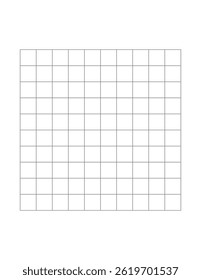 10 by 10 Grid Paper For Math, Science, Engineering, and Drawing, Page Size 8.5 x 11 inch