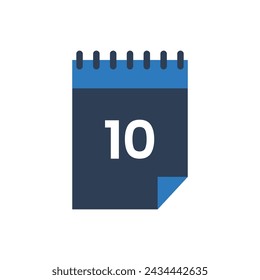 10 Icono de calendario, 10 Icono de fecha para pictograma de icono de cita