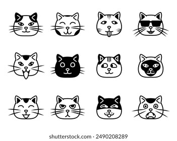 10 Cat Head Set Collections 