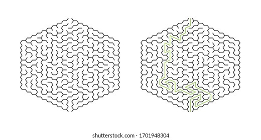 Máximo hexagonal de 10 células con solución