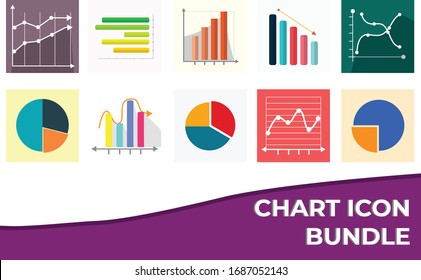 10 Chart Icon Art Bundle