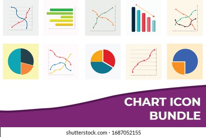 10 Chart Icon Art Bundle