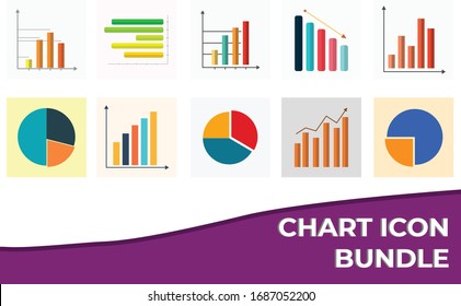 10 Chart Icon Art Bundle